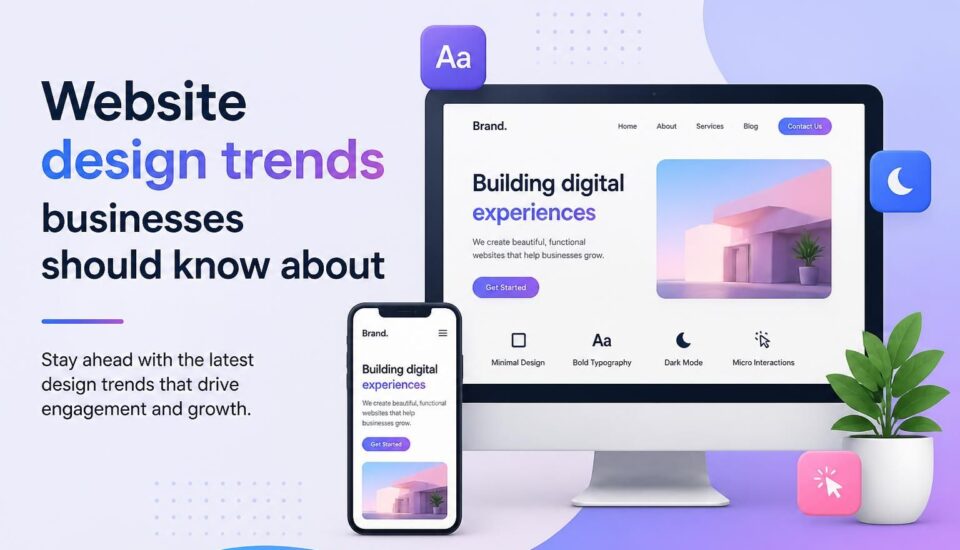 Website design trends businesses should know about