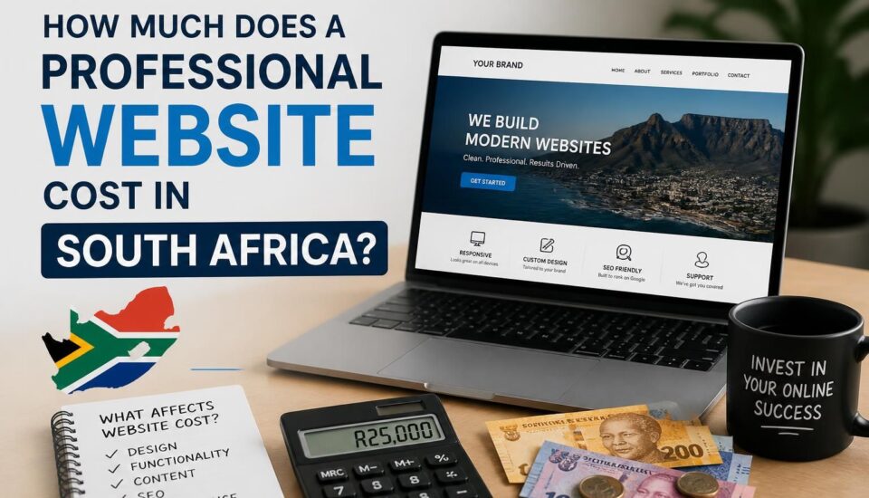 How much does a professional website cost in South Africa